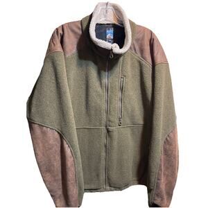 kuhl Alpenwurx Green Fleece Jacket Men's XXL Full Zip Polyester